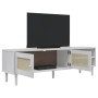 SENJA TV-Schrank in Rattanoptik, weißes Kiefernholz, 158 x 40 x 49 cm von vidaXL, TV-Möbel - Ref: Foro24-358044, Preis: 98,97...