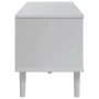 SENJA TV-Schrank in Rattanoptik, weißes Kiefernholz, 158 x 40 x 49 cm von vidaXL, TV-Möbel - Ref: Foro24-358044, Preis: 97,95...