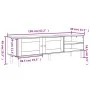 SENJA TV-Schrank in Rattanoptik, weißes Kiefernholz, 158 x 40 x 49 cm von vidaXL, TV-Möbel - Ref: Foro24-358044, Preis: 97,95...