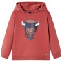 Sudadera infantil con capucha rojo tostado 128 de vidaXL, Camisetas para niños - Ref: Foro24-13012, Precio: 13,30 €
