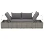 Cama de jardín 195x60 cm ratán sintético gris de vidaXL, Camas para exteriores - Ref: Foro24-43955, Precio: 233,77 €, Descuen...