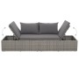 Cama de jardín 195x60 cm ratán sintético gris de vidaXL, Camas para exteriores - Ref: Foro24-43955, Precio: 236,93 €, Descuen...