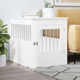 White engineered wood dog cage 64.5x80x71 cm by vidaXL, Dog kennels - Ref: Foro24-838330, Price: 99,14 €, Discount: %