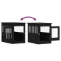 Jaula para perros madera de ingeniería negro 55x80x68 cm de vidaXL, Casetas para perros - Ref: Foro24-838324, Precio: 90,41 €...