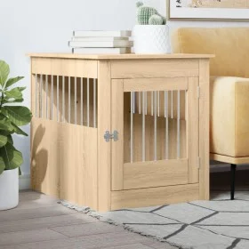 Hundekäfig aus Holzwerkstoff, Sonoma-Eiche, 64,5 x 80 x 71 cm von vidaXL, Hundehütten - Ref: Foro24-838332, Preis: 96,00 €, R...