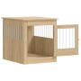 Jaula para perros madera ingeniería roble Sonoma 64,5x80x71 cm de vidaXL, Casetas para perros - Ref: Foro24-838332, Precio: 9...