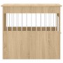 Jaula para perros madera ingeniería roble Sonoma 64,5x80x71 cm de vidaXL, Casetas para perros - Ref: Foro24-838332, Precio: 9...