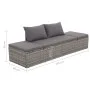 Cama de jardín 195x60 cm ratán sintético gris de vidaXL, Camas para exteriores - Ref: Foro24-43955, Precio: 233,77 €, Descuen...