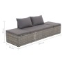 Cama de jardín 195x60 cm ratán sintético gris de vidaXL, Camas para exteriores - Ref: Foro24-43955, Precio: 236,93 €, Descuen...