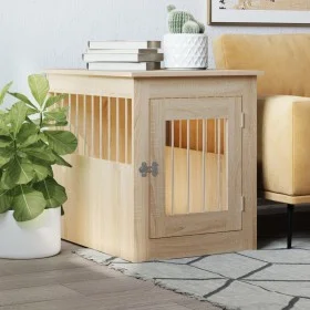 Hundekäfig aus Holzwerkstoff Sonoma-Eiche 55x75x65 cm von vidaXL, Hundehütten - Ref: Foro24-838318, Preis: 88,63 €, Rabatt: %