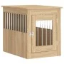 Jaula para perros madera de ingeniería roble Sonoma 55x75x65 cm de vidaXL, Casetas para perros - Ref: Foro24-838318, Precio: ...