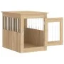 Jaula para perros madera de ingeniería roble Sonoma 55x75x65 cm de vidaXL, Casetas para perros - Ref: Foro24-838318, Precio: ...