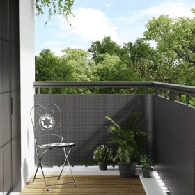 Toldo para balcón ratán sintético gris antracita 300x80 cm en Paneles de vallas | Comprar online en Foro24