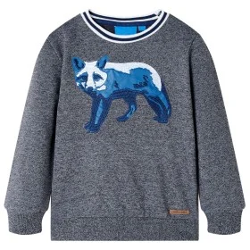 Marineblaues Melange-Sweatshirt für Kinder 104 von vidaXL, Kinder-T-Shirts - Ref: Foro24-13340, Preis: 11,29 €, Rabatt: %