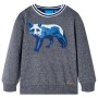 Marineblaues Melange-Sweatshirt für Kinder 104 von vidaXL, Kinder-T-Shirts - Ref: Foro24-13340, Preis: 11,40 €, Rabatt: %