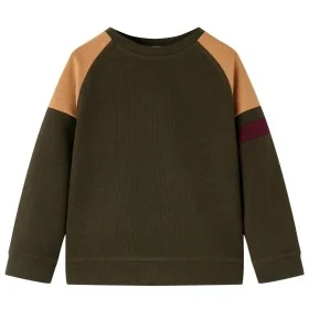Dunkelkhakifarbenes und hellbraunes Kinder-Sweatshirt 92 von vidaXL, Kinder-T-Shirts - Ref: Foro24-13389, Preis: 13,50 €, Rab...