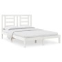 Estructura de cama sin colchón madera de pino blanca 140x190 cm