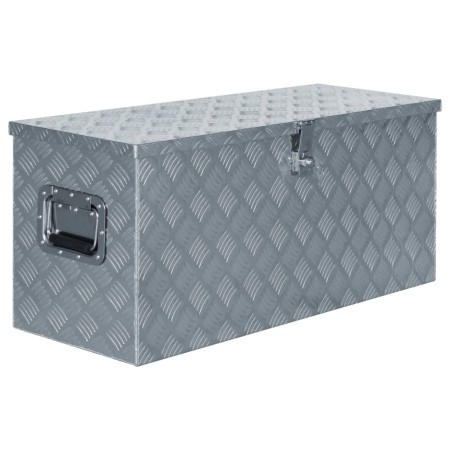 Caja de aluminio 90,5x35x40 cm plateada de vidaXL, Cajas de herramientas - Ref: Foro24-142940, Precio: 201,54 €, Descuento: %
