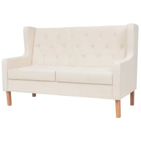2 seater sofa cream white fabric by vidaXL, Sofas - Ref: Foro24-245450, Price: 357,82 €, Discount: %