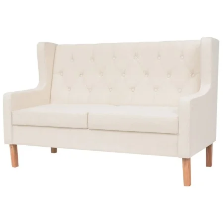 2 seater sofa cream white fabric by vidaXL, Sofas - Ref: Foro24-245450, Price: 357,82 €, Discount: %