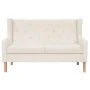 2 seater sofa cream white fabric by vidaXL, Sofas - Ref: Foro24-245450, Price: 357,82 €, Discount: %