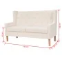 2 seater sofa cream white fabric by vidaXL, Sofas - Ref: Foro24-245450, Price: 357,82 €, Discount: %