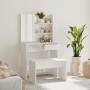 Glossy white vanity set 74.5x40x141 cm by vidaXL, Bedroom Dressers - Ref: Foro24-3114143, Price: 109,36 €, Discount: %