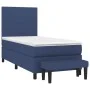 Box spring bed with blue fabric mattress 90x190 cm by vidaXL, Beds and slatted bases - Ref: Foro24-3136403, Price: 362,17 €, ...