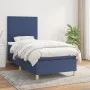 Box spring bed with blue fabric mattress 90x190 cm by vidaXL, Beds and slatted bases - Ref: Foro24-3142143, Price: 310,56 €, ...