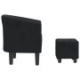 Black velvet armchair with stool by vidaXL, Armchairs - Ref: Foro24-356451, Price: 164,94 €, Discount: %