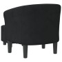 Black velvet armchair with stool by vidaXL, Armchairs - Ref: Foro24-356451, Price: 164,94 €, Discount: %