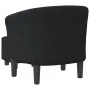 Schwarzer Samtsessel mit Hocker von vidaXL, Sessel - Ref: Foro24-356451, Preis: 161,72 €, Rabatt: %