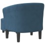 Dunkelblauer Samtsessel mit Hocker von vidaXL, Sessel - Ref: Foro24-356453, Preis: 170,39 €, Rabatt: %