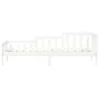 Sofá cama madera maciza de pino blanco 90x200 cm de vidaXL, Camas y somieres - Ref: Foro24-840371, Precio: 92,47 €, Descuento: %