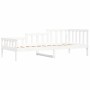 Sofá cama madera maciza de pino blanco 90x200 cm de vidaXL, Camas y somieres - Ref: Foro24-840371, Precio: 93,44 €