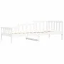 Sofá cama madera maciza de pino blanco 90x200 cm de vidaXL, Camas y somieres - Ref: Foro24-840371, Precio: 92,47 €, Descuento: %