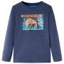 Kinder-Langarm-T-Shirt dunkelblau meliert 140 von vidaXL, Kinder-T-Shirts - Ref: Foro24-12943, Preis: 8,74 €, Rabatt: %