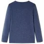 Kinder-Langarm-T-Shirt dunkelblau meliert 140 von vidaXL, Kinder-T-Shirts - Ref: Foro24-12943, Preis: 8,64 €, Rabatt: %
