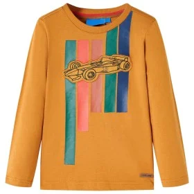 Dunkelockerfarbenes Langarm-T-Shirt für Kinder 104 von vidaXL, Kinder-T-Shirts - Ref: Foro24-12890, Preis: 8,64 €, Rabatt: %