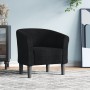 Sillón de tela negra de vidaXL, Sillones - Ref: Foro24-356432, Precio: 167,09 €, Descuento: %