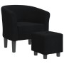 Black fabric armchair with stool by vidaXL, Armchairs - Ref: Foro24-356439, Price: 166,80 €, Discount: %