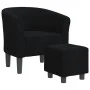 Schwarzer Stoffsessel mit Hocker von vidaXL, Sessel - Ref: Foro24-356439, Preis: 163,93 €, Rabatt: %