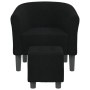 Black fabric armchair with stool by vidaXL, Armchairs - Ref: Foro24-356439, Price: 166,80 €, Discount: %