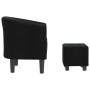 Black fabric armchair with stool by vidaXL, Armchairs - Ref: Foro24-356439, Price: 166,80 €, Discount: %