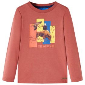 Camiseta para niños manga larga estampado res pájaros color