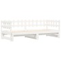 Sofá cama extraíble madera maciza de pino blanco 2x(90x190) cm de vidaXL, Camas y somieres - Ref: Foro24-840392, Precio: 144,...