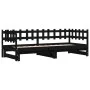 Abnehmbares Schlafsofa aus massivem schwarzem Kiefernholz, 2 x (90 x 200) cm von vidaXL, Betten und Lattenroste - Ref: Foro24...