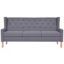 3 seater gray fabric sofa by vidaXL, Sofas - Ref: Foro24-245454, Price: 373,10 €, Discount: %