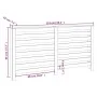 Solid white pine wood radiator cover 153x19x84 cm by vidaXL, Accessories for heating radiators - Ref: Foro24-822602, Price: 7...