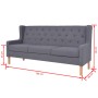Sofá de 3 plazas tela gris de vidaXL, Sofás - Ref: Foro24-245454, Precio: 373,10 €, Descuento: %